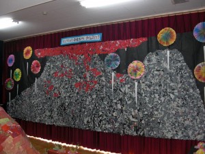 4歳児 火山と花火の世界 4歳児 火山と花火の世界
